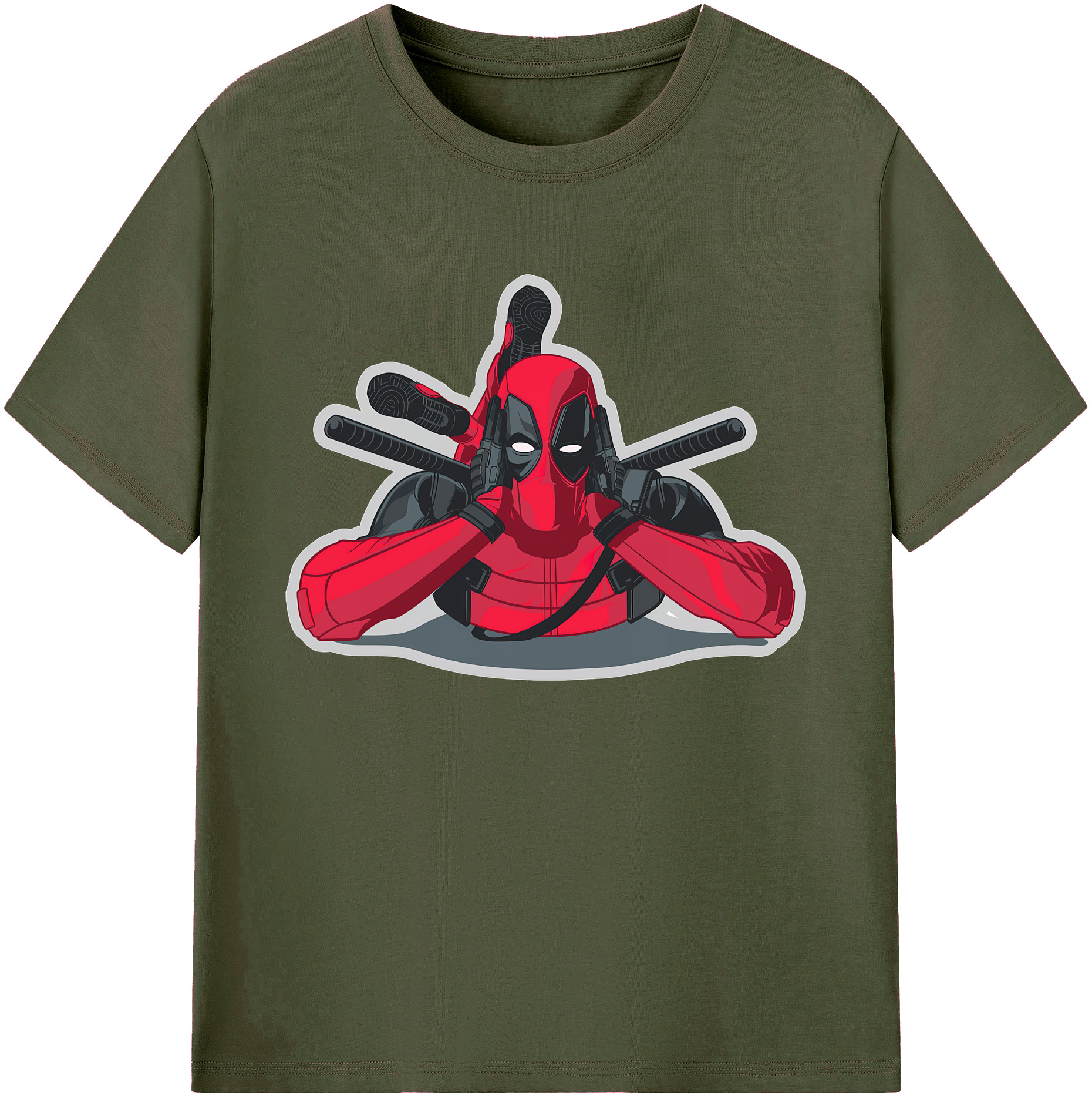 （画像用） Deadpool デッドプール 綿100％ メンズ半袖Tシャツ｜肌触りやわらか＆通気性